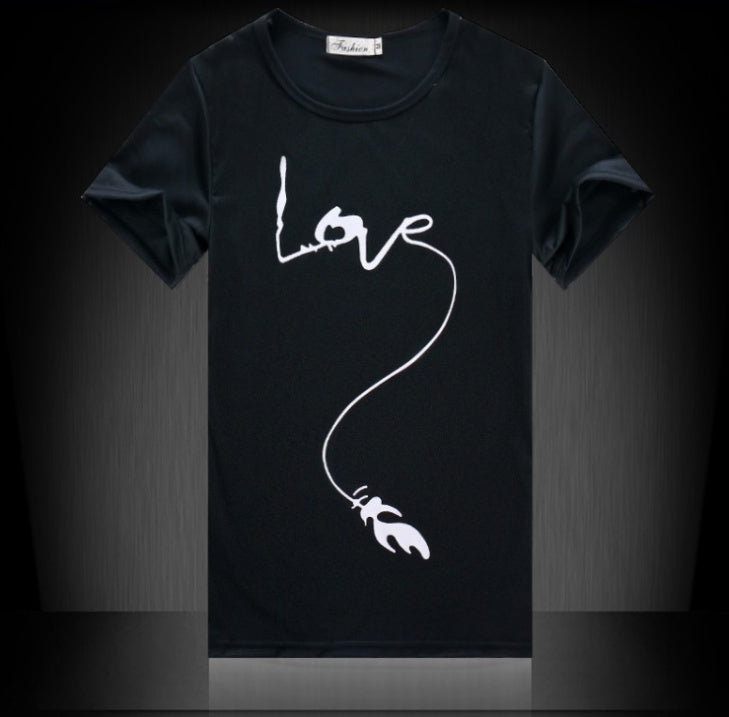 Summer Men's Short Sleeve T-Shirt Men's Cotton 3D Big Hand Short Sleeve T-Shirt