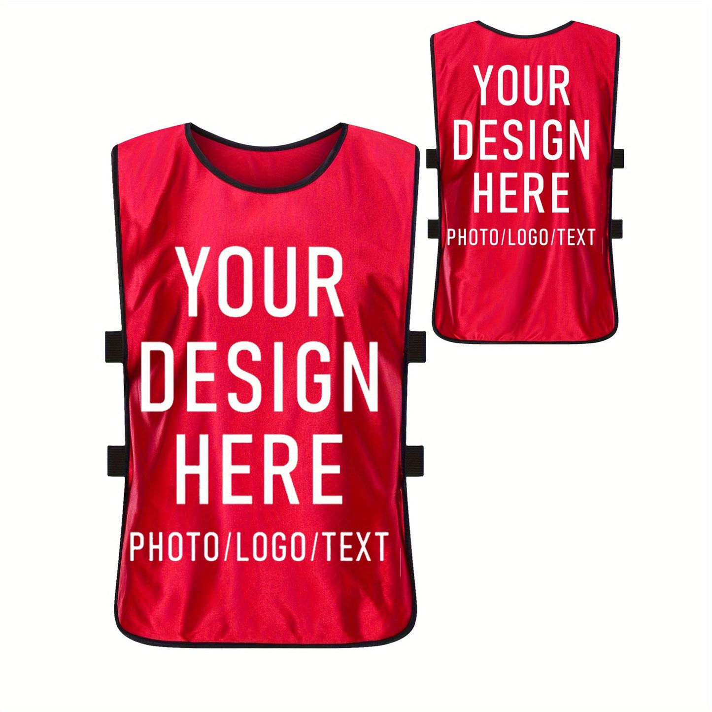 Personalized Team Sports Jerseys - Basketball, Soccer, Volleyball Practice Uniforms with Logo/Text/Numbers, Custom Training Vests for Adults