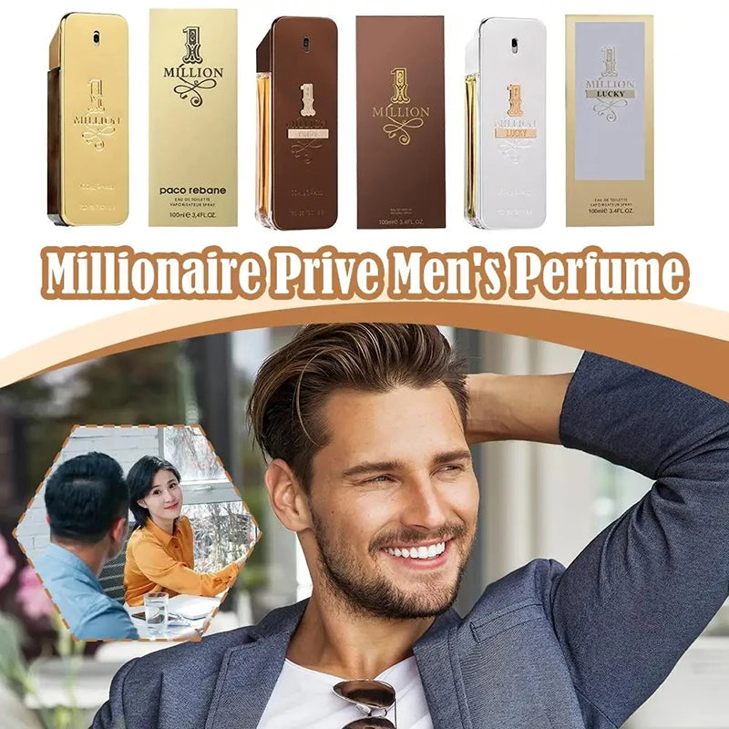 New 100ml Golden Million Gold Brick Perfume – Long-Lasting Woody Extrait de Parfum for Men