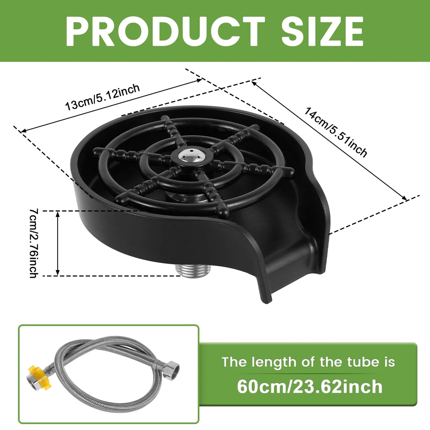 Automatic Faucet Glass Rinser Kitchen Sinks Bottle Washer Steel Brush Nickel Coffee Cup Cleaner Tool Kitchen Sink Accessories