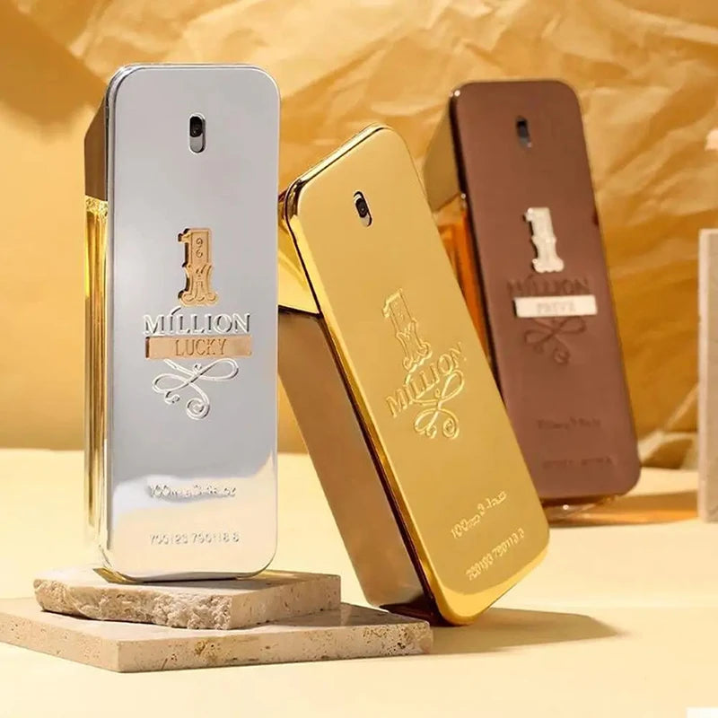New 100ml Golden Million Gold Brick Perfume – Long-Lasting Woody Extrait de Parfum for Men