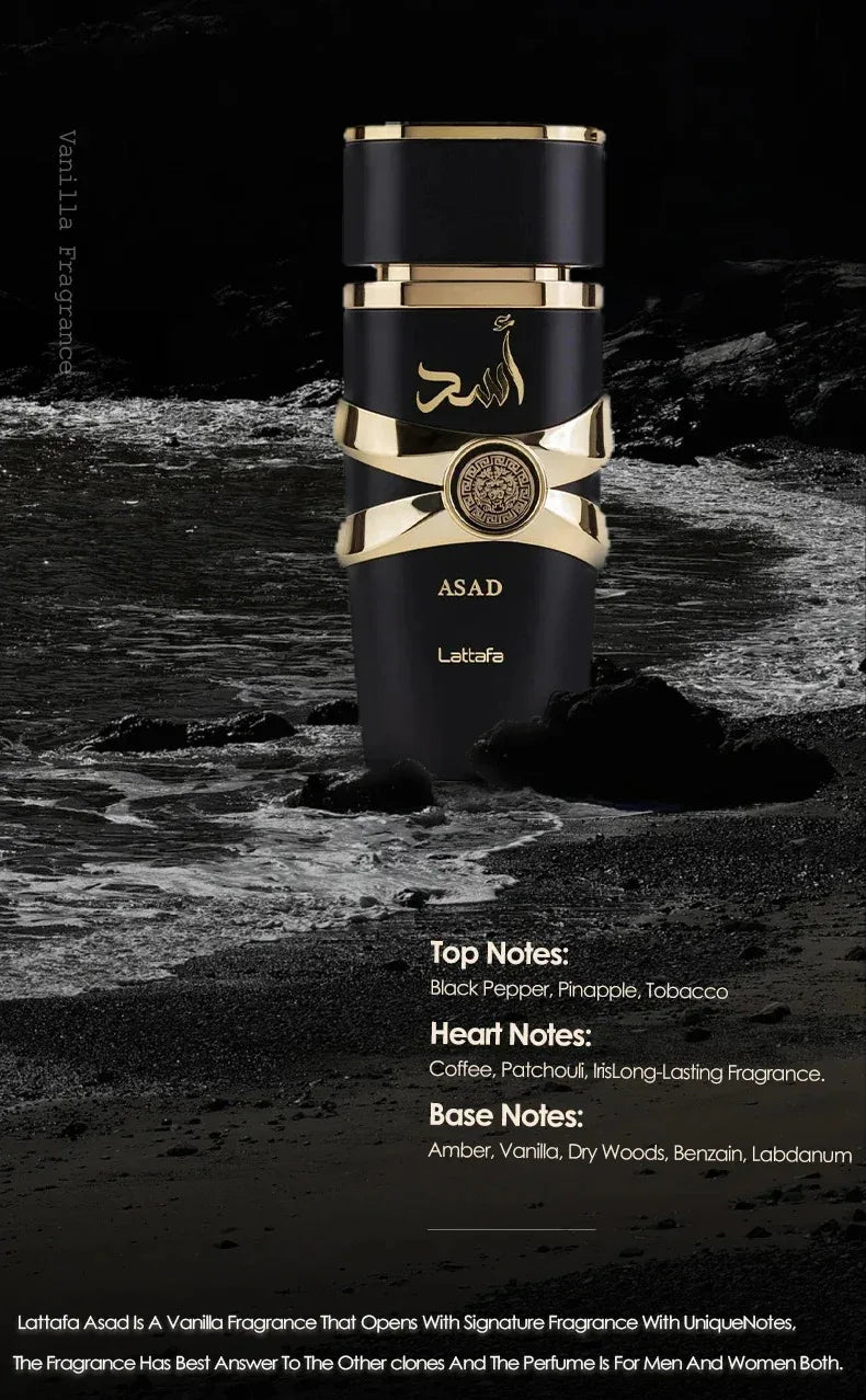 Asad 100ml Eau de Toilette – Luxury Unisex Arabic Perfume | Long-Lasting Scent with Pheromones