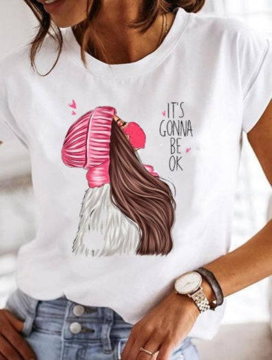 Women's Love Beauty Hip Hop Short Sleeve T Shirt