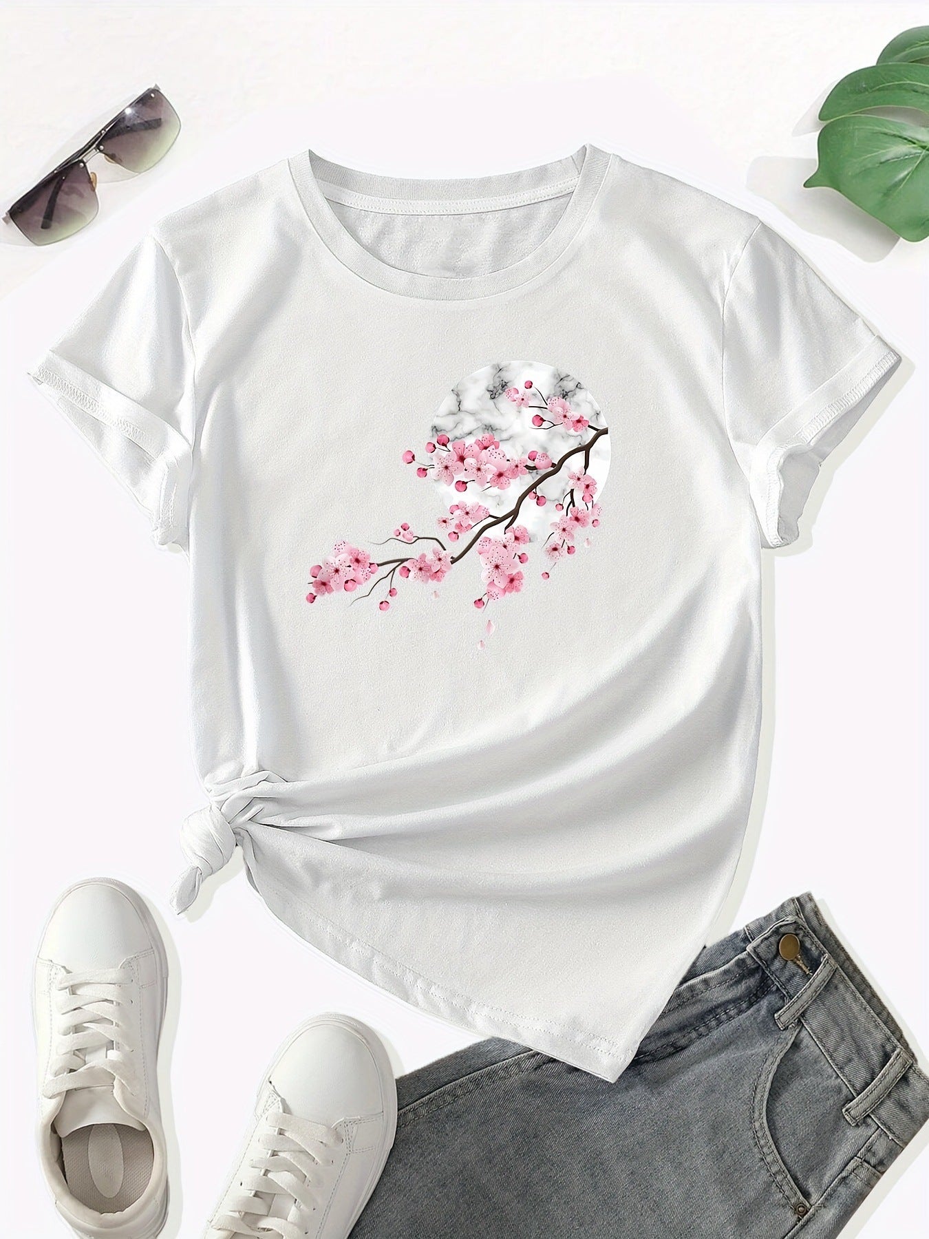 Women's New Printed Round Neck T-shirt
