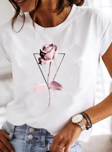 Women's Love Beauty Hip Hop Short Sleeve T Shirt