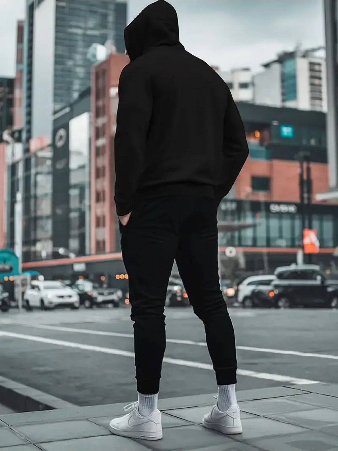 Men's Printed Pattern Casual Sport Hoodie Set for Spring Autumn Winter, Sweatshirt and Joggers Two-Piece Fashion Streetwear Versatile Outfit