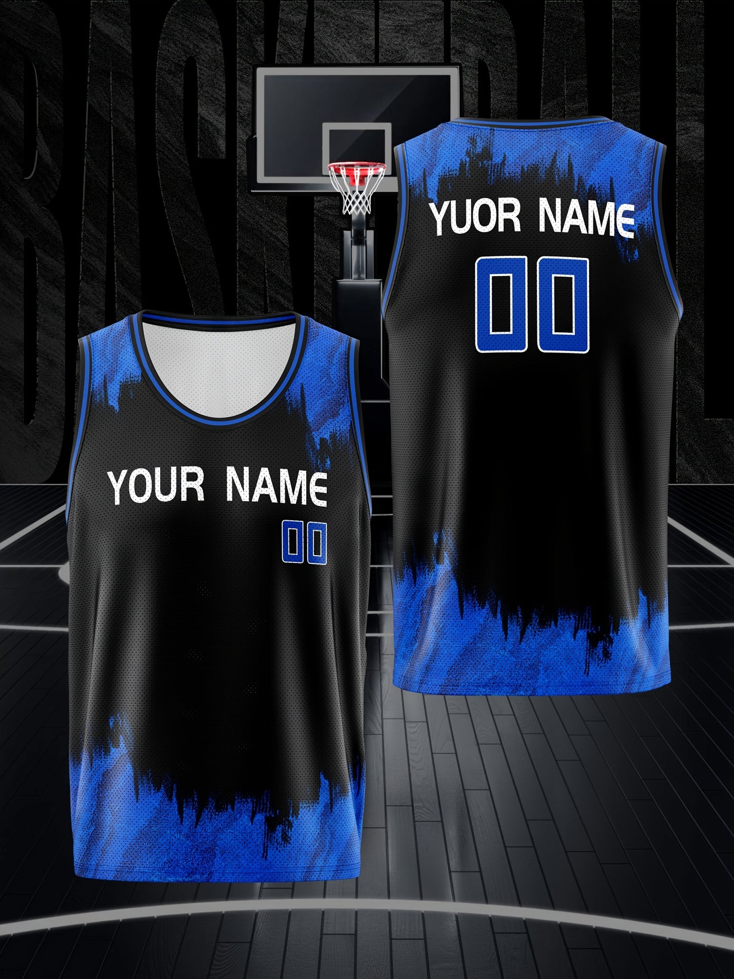 Customized Name & Number Men's Sleeveless Basketball Tank Top