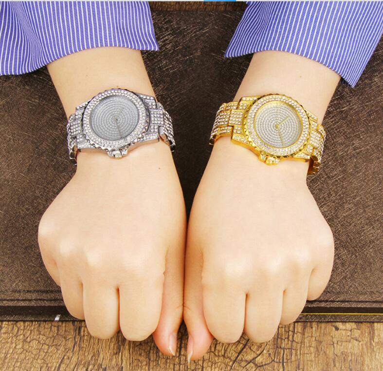 Fashion Bling Casual Ladies Quartz Gold Watch