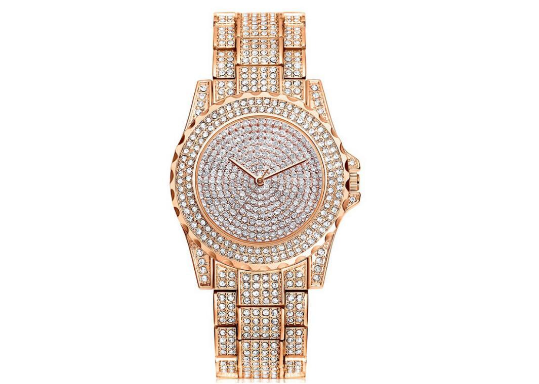 Fashion Bling Casual Ladies Quartz Gold Watch