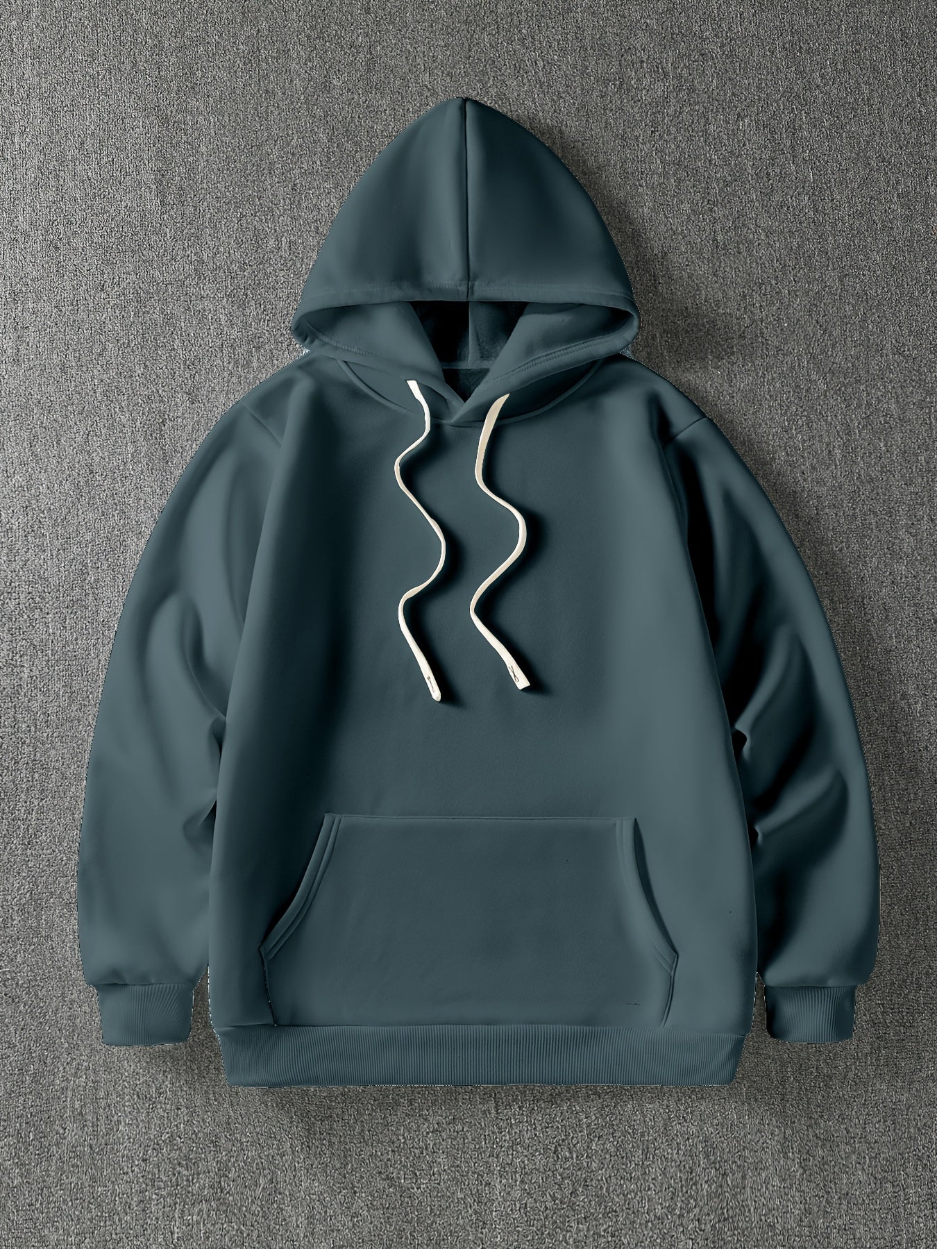 Customizable Unisex Hooded Sweatshirt, French Terry Polyester 100%, Sports Style, Loose Fit with Pocket Detail, Knit Fabric, Slight Stretch, 250g/m² - Personalized Front & Back Design