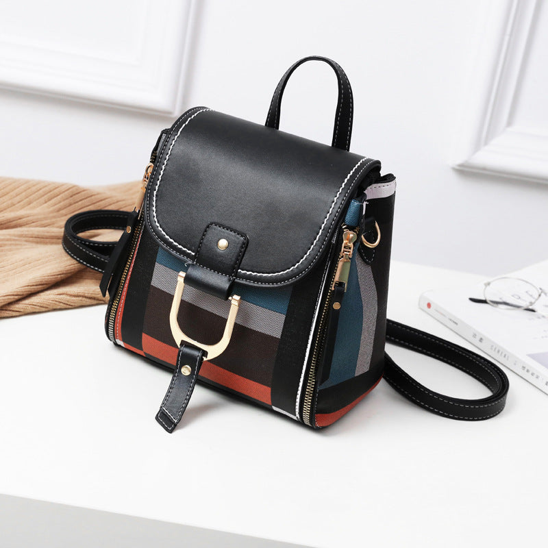 Mochilas De Disenador De Cuero PU Para Mujer, Bolso Escolar Para Chicas Adolescentes, Mochila De Viaje Retro Colorida