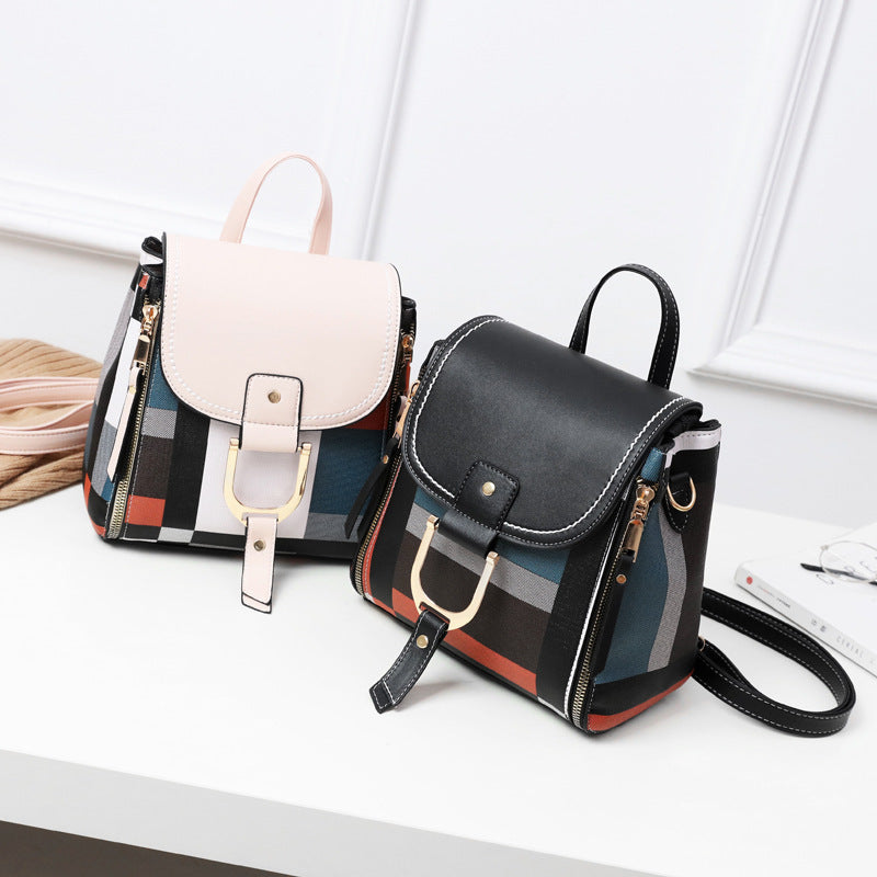 Mochilas De Disenador De Cuero PU Para Mujer, Bolso Escolar Para Chicas Adolescentes, Mochila De Viaje Retro Colorida