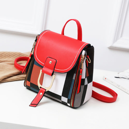 Mochilas De Disenador De Cuero PU Para Mujer, Bolso Escolar Para Chicas Adolescentes, Mochila De Viaje Retro Colorida
