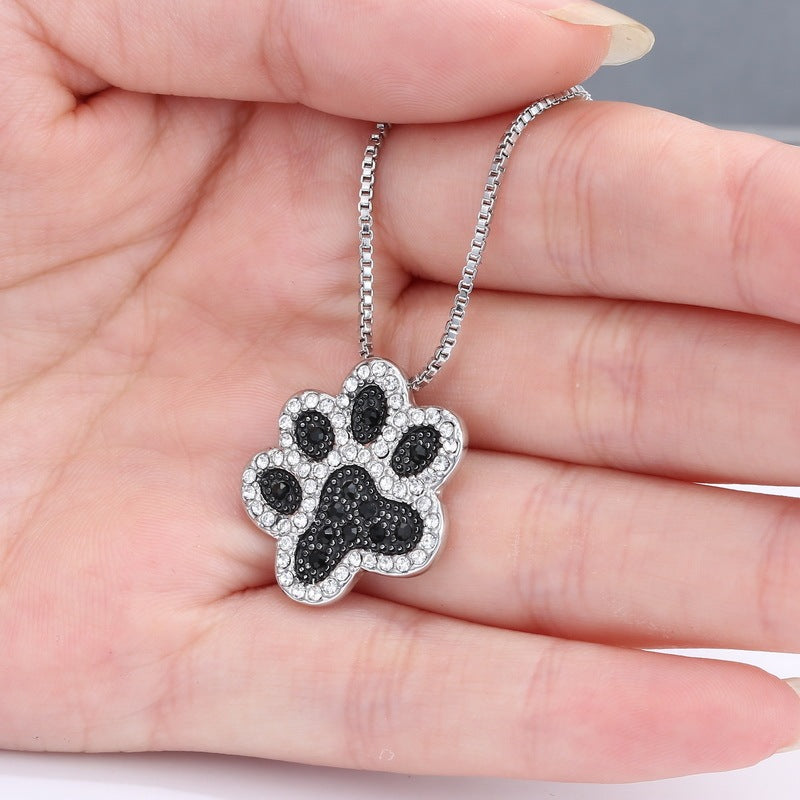 Pendentif Colliers Bijoux Empreinte de chien