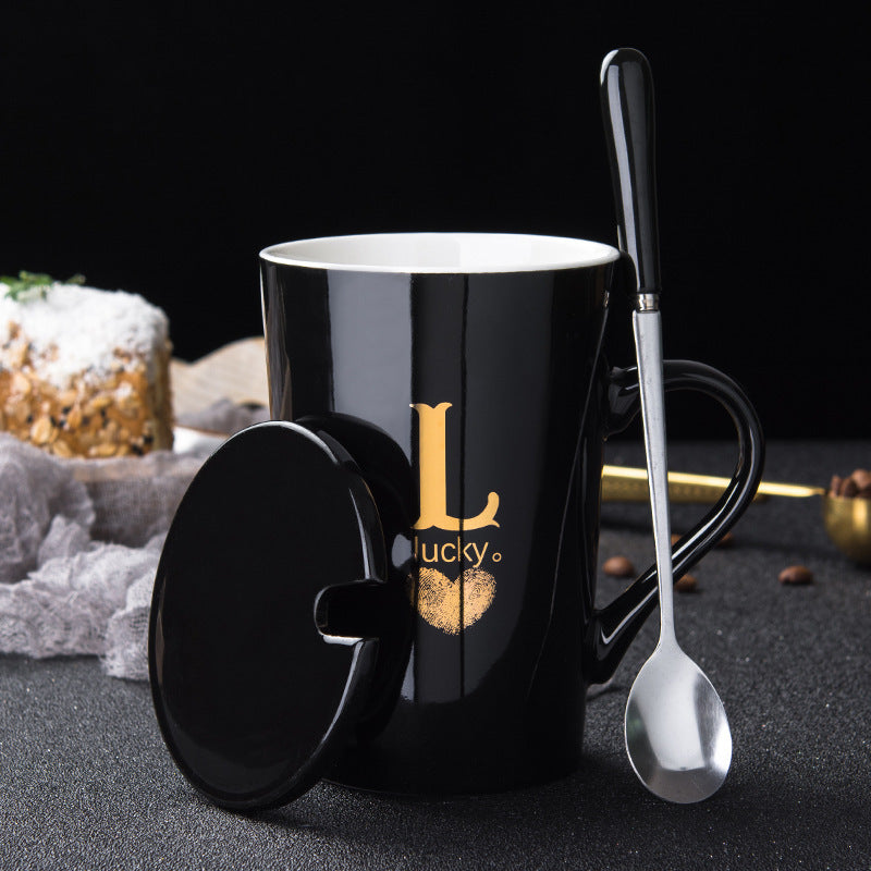 Creative Ceramic Mug With Last Name Letter Mug