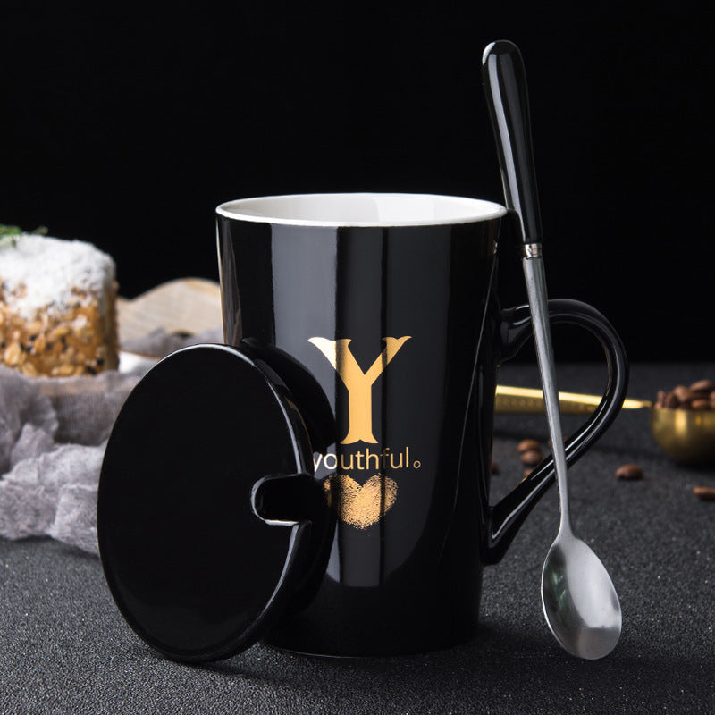 Creative Ceramic Mug With Last Name Letter Mug