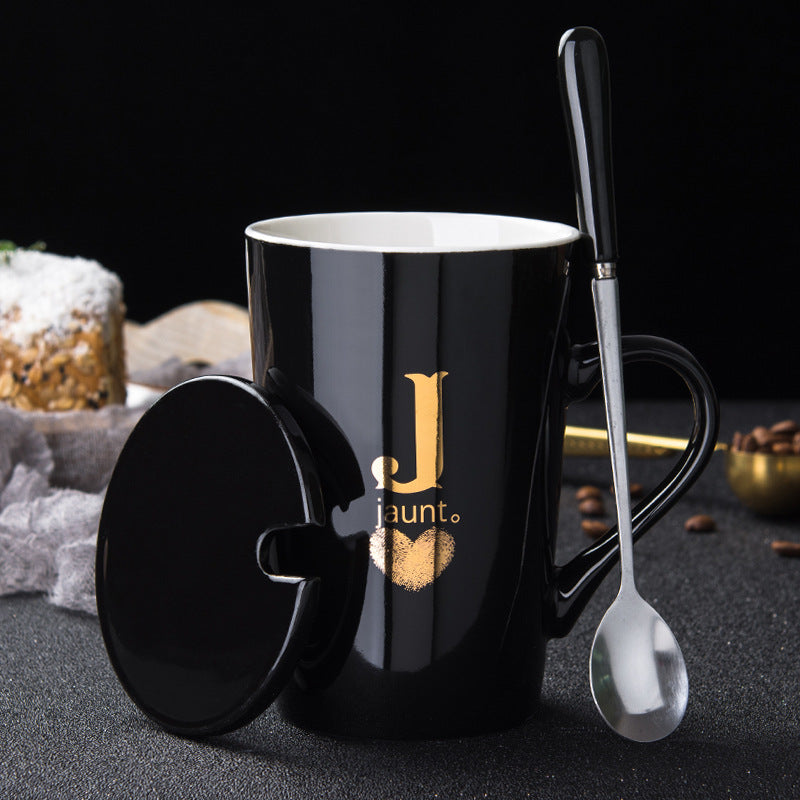 Creative Ceramic Mug With Last Name Letter Mug