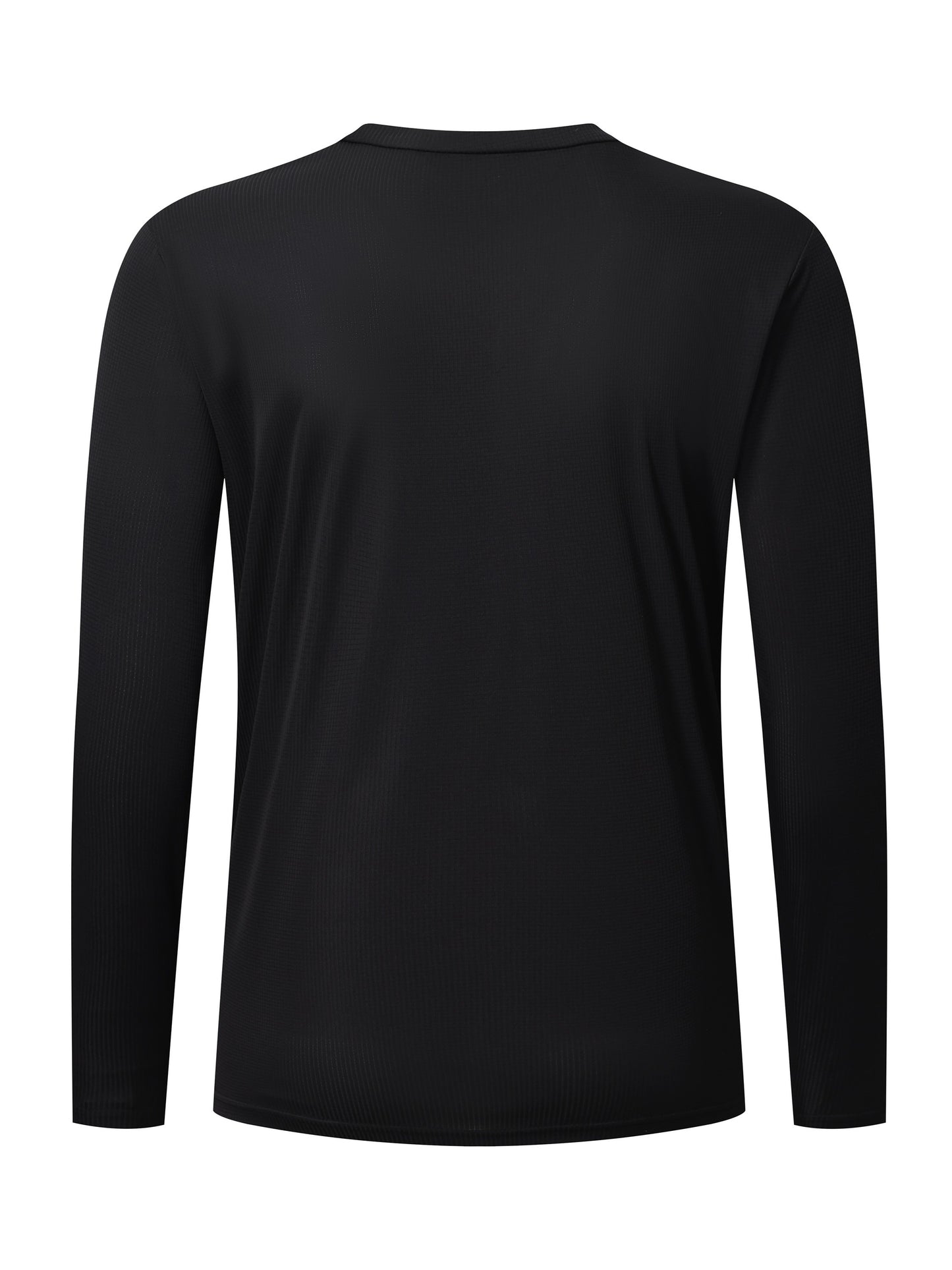 Men's Quick Drying Solid Color Crew Neck &amp; Long Sleeves Sports Top