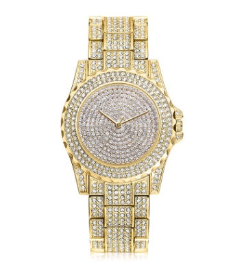 Fashion Bling Casual Ladies Quartz Gold Watch