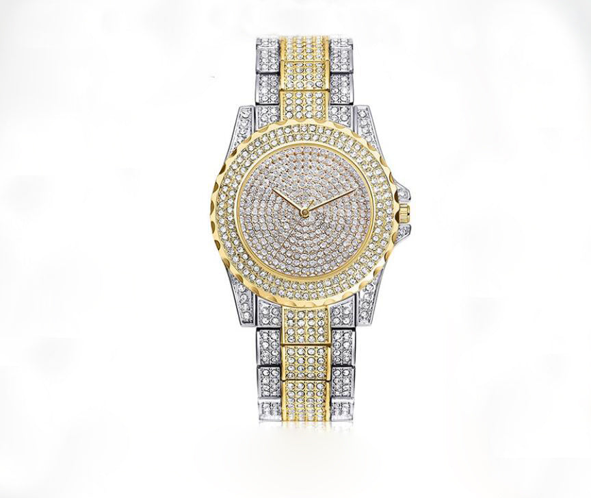 Fashion Bling Casual Ladies Quartz Gold Watch