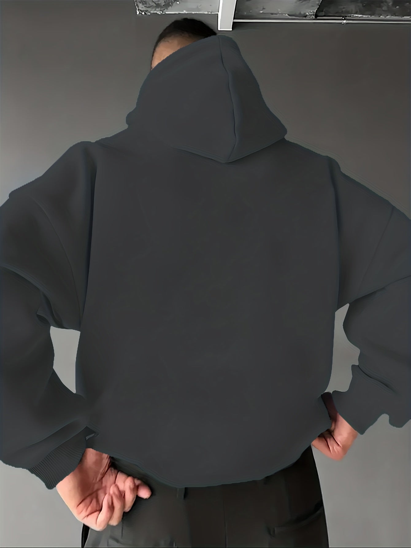 Men’s Spanish-Themed Hooded Sweatshirt "Lois" & Spanish Text Print, White Casual Pullover Hoodie, Relaxed Fit, All-Season Wear