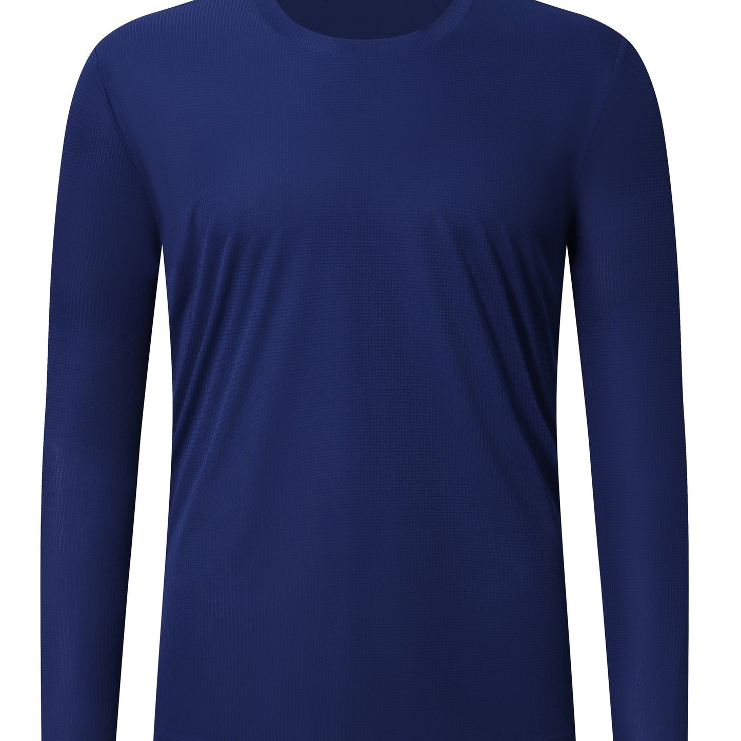 Men's Quick Drying Solid Color Crew Neck &amp; Long Sleeves Sports Top