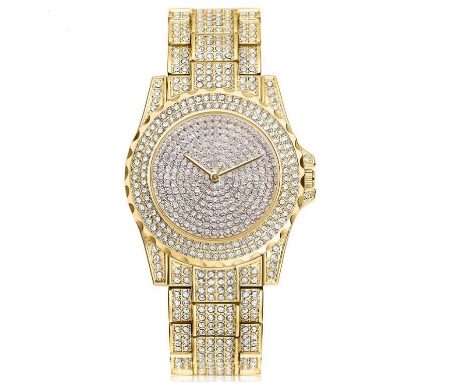 Fashion Bling Casual Ladies Quartz Gold Watch