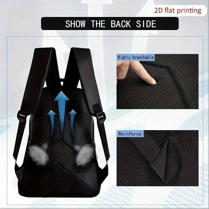 1pc 17-Inch Lightweight Black Backpack with Purple & Yellow "24 Forever" Print - Adjustable Shoulder Straps, Zipper Closure, Foldable Design for Travel, Commuting, and Casual Use, Casual Daypack | Sporty Backpack | Adjustable