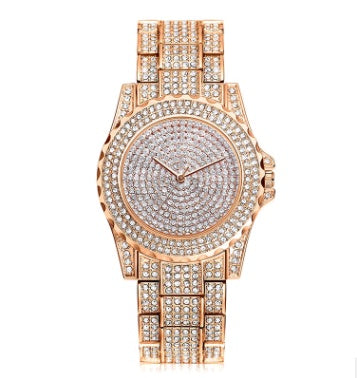 Fashion Bling Casual Ladies Quartz Gold Watch