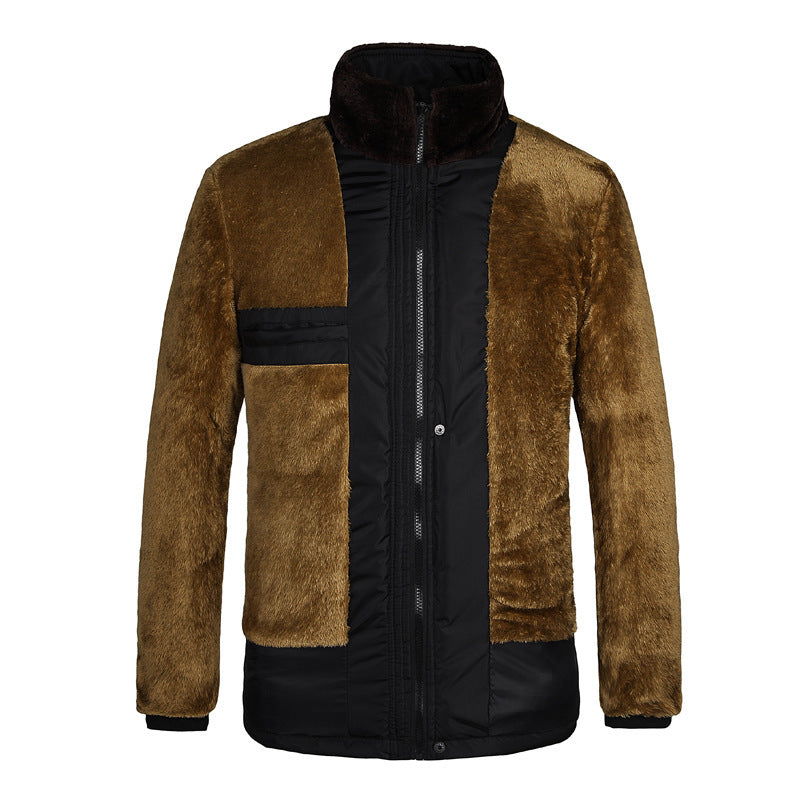 Manteau en peluche pour hommes, costume en coton, nouveau style