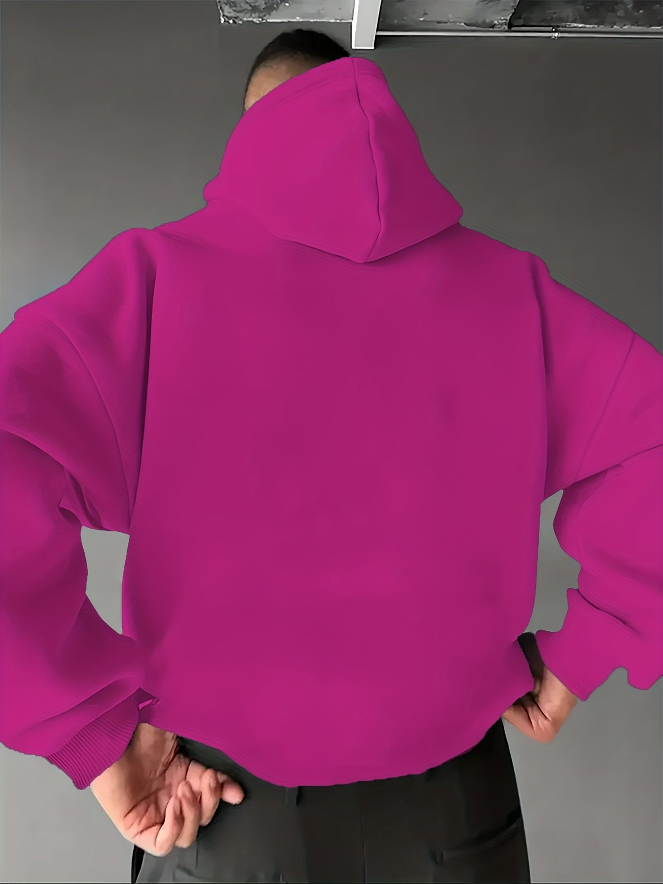 Men’s Spanish-Themed Hooded Sweatshirt "Lois" & Spanish Text Print, White Casual Pullover Hoodie, Relaxed Fit, All-Season Wear