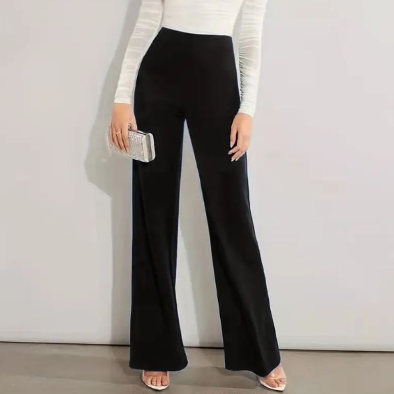 Taille haute minceur Stretch, pantalon droit