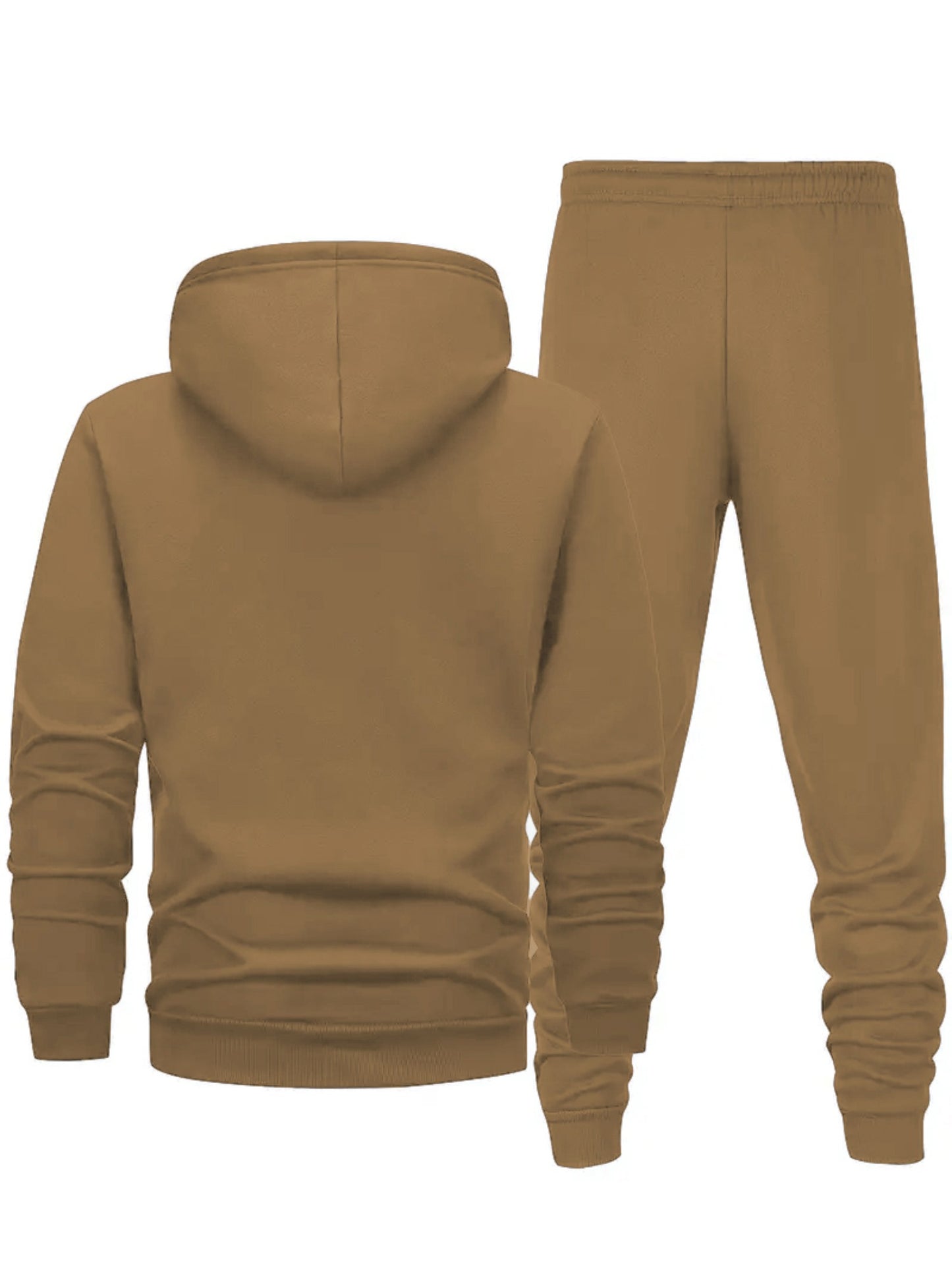 Men's Fashion Printed Drawstring Sweatshirt and Pants Two-Piece Set, Showcasing Unique Charm for All Occasions, Essential Trendy Item Comfortable Versatile Autumn Winter