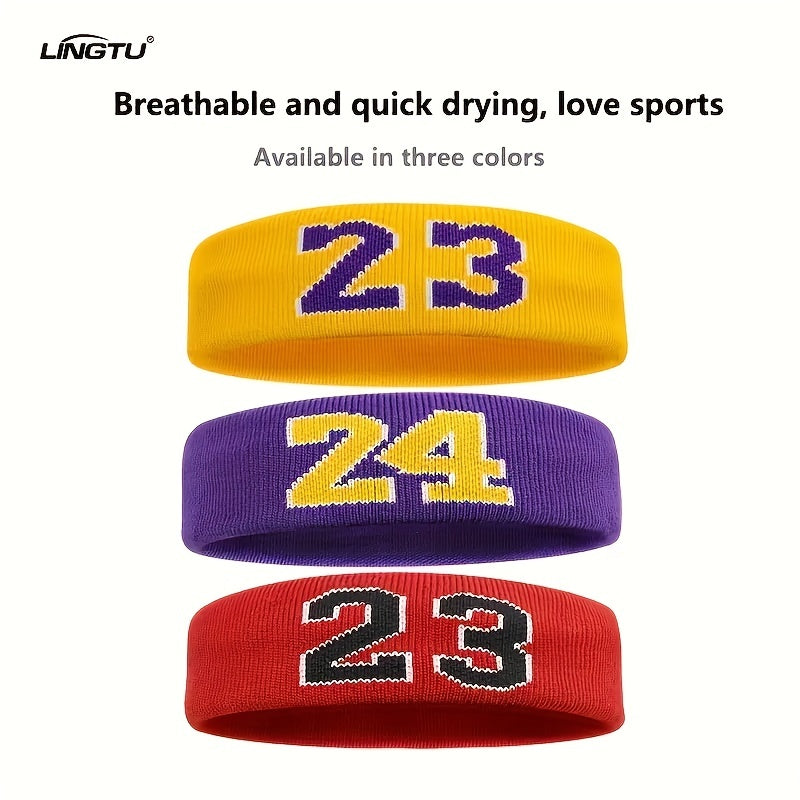 Classic Digital Sports Headband - Moisture-Wicking Stretch Fabric, Non-Slip Sweatband for Running, Yoga, Basketball, Cycling, Badminton & Tennis - Breathable Athletic Headband with Secure Fit, Workout Headband, Yoga Accessory