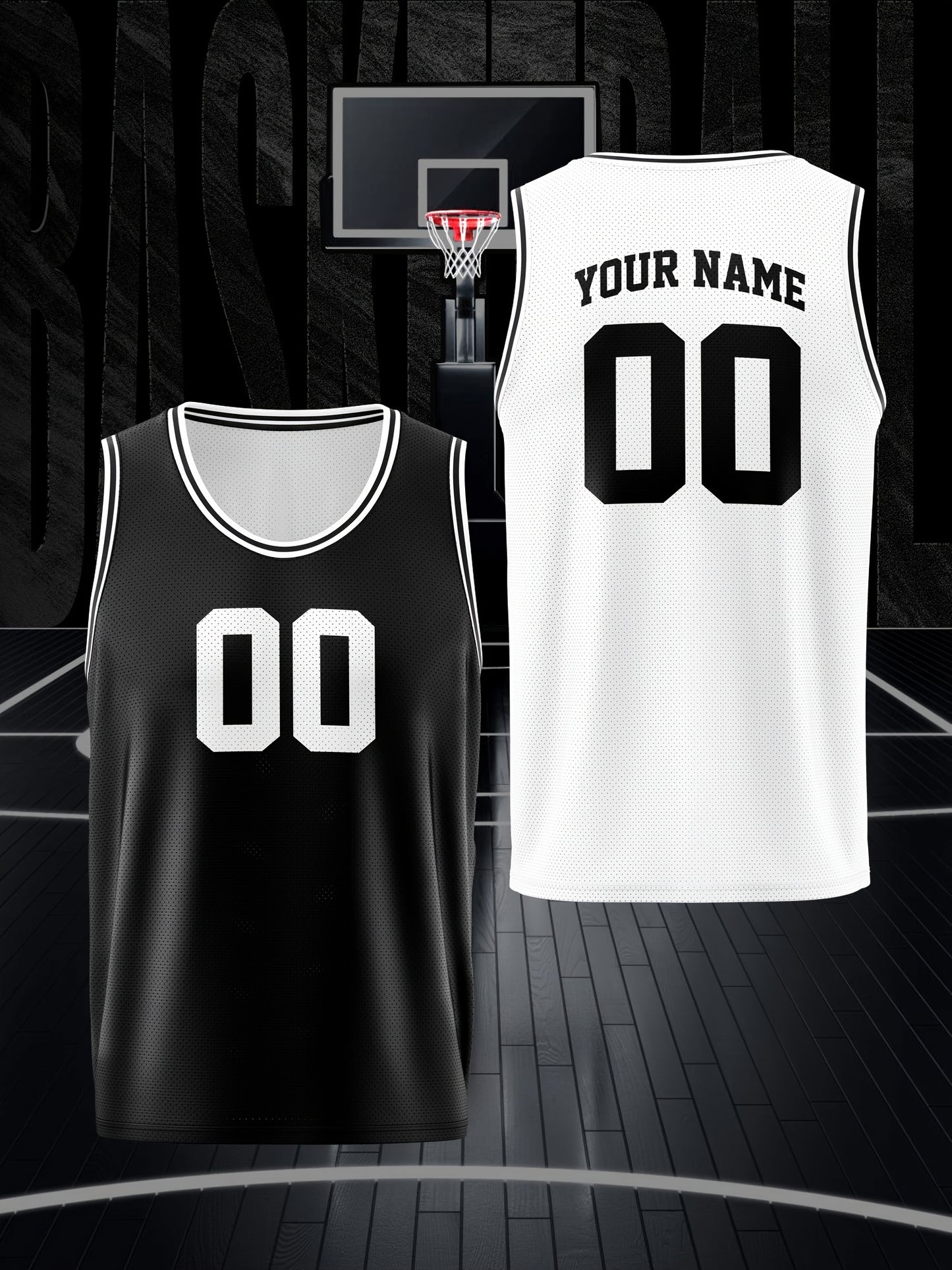 Customizable Polyester Basketball Tank Top