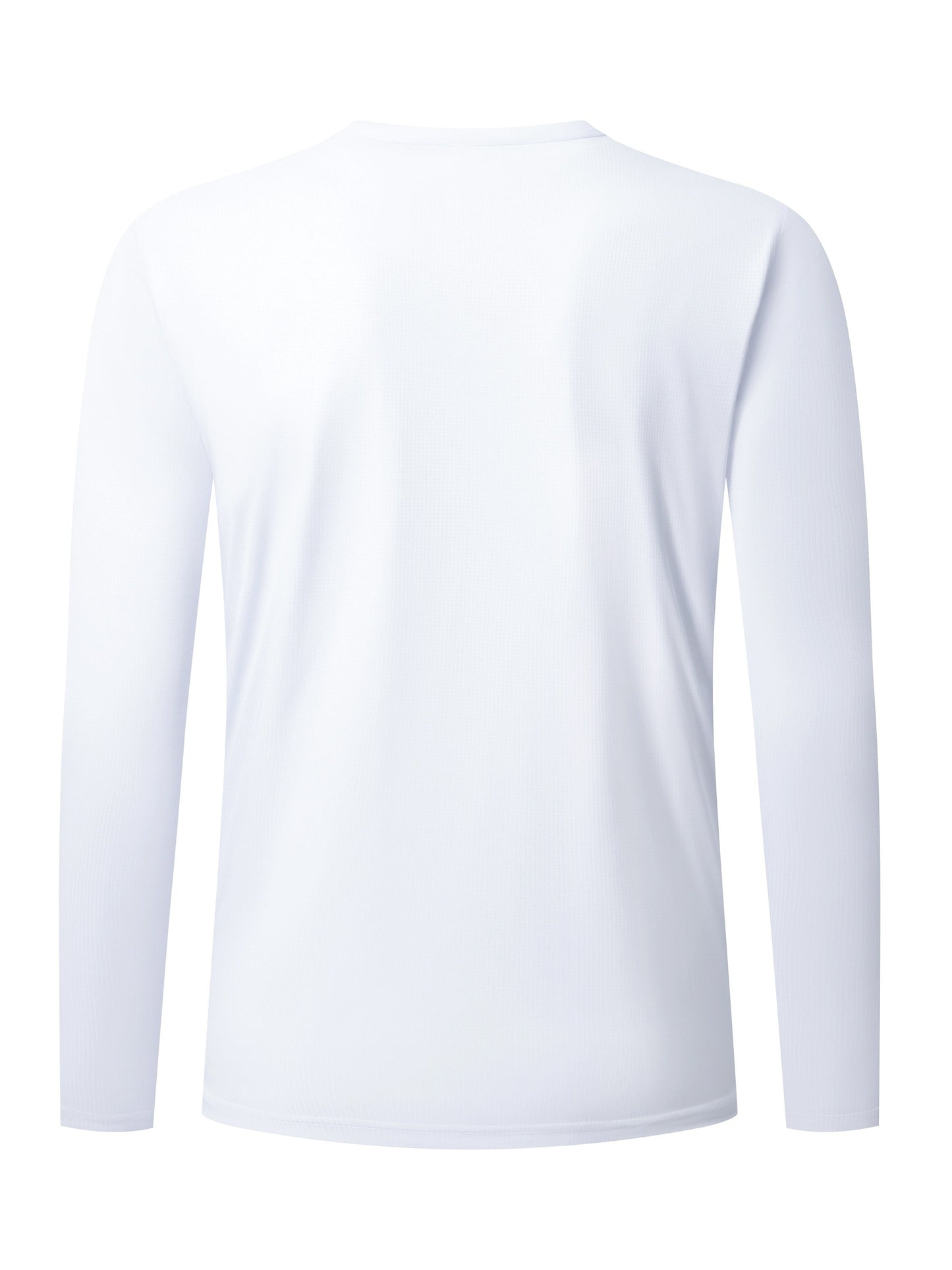 Men's Quick Drying Solid Color Crew Neck &amp; Long Sleeves Sports Top