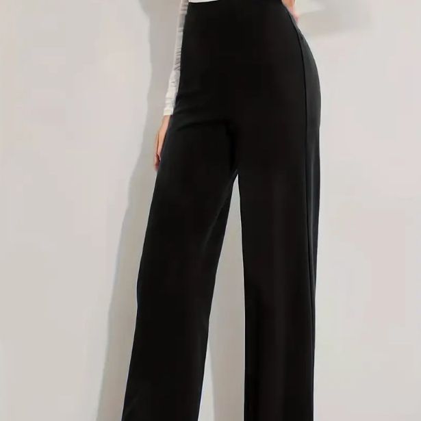 Taille haute minceur Stretch, pantalon droit