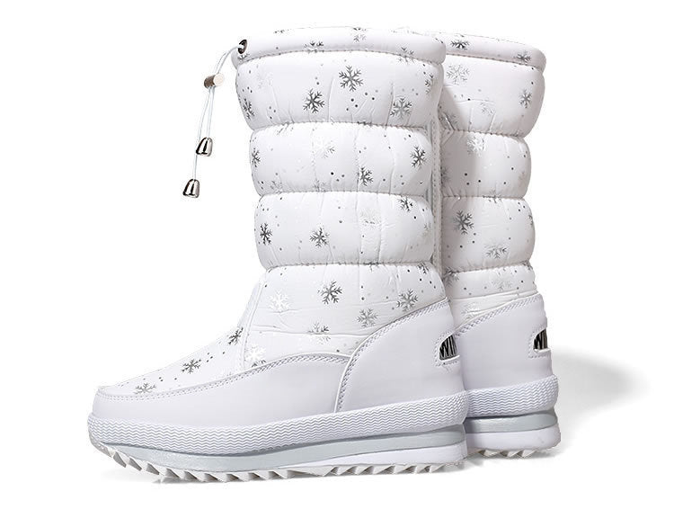 Bottes de neige multicolores épaisses thermiques