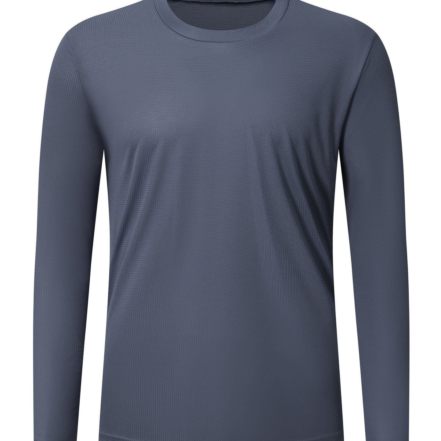 Men's Quick Drying Solid Color Crew Neck &amp; Long Sleeves Sports Top