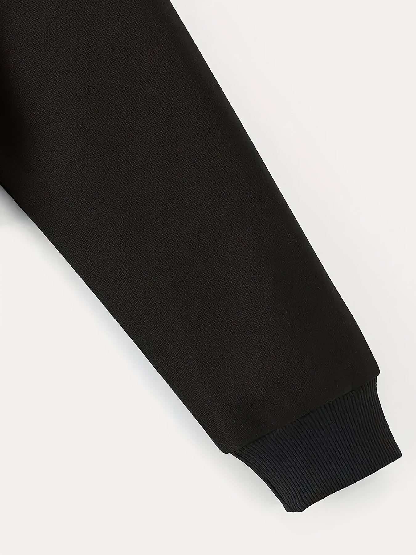 Men's Casual Sport Raglan Sleeve Hooded Sweatshirt Two-Piece Set, Dual-Tone Color Blocking Trendy Matching Outfit with Hot-Selling European and American Pattern Print Design for Comfortable Fashion Wear