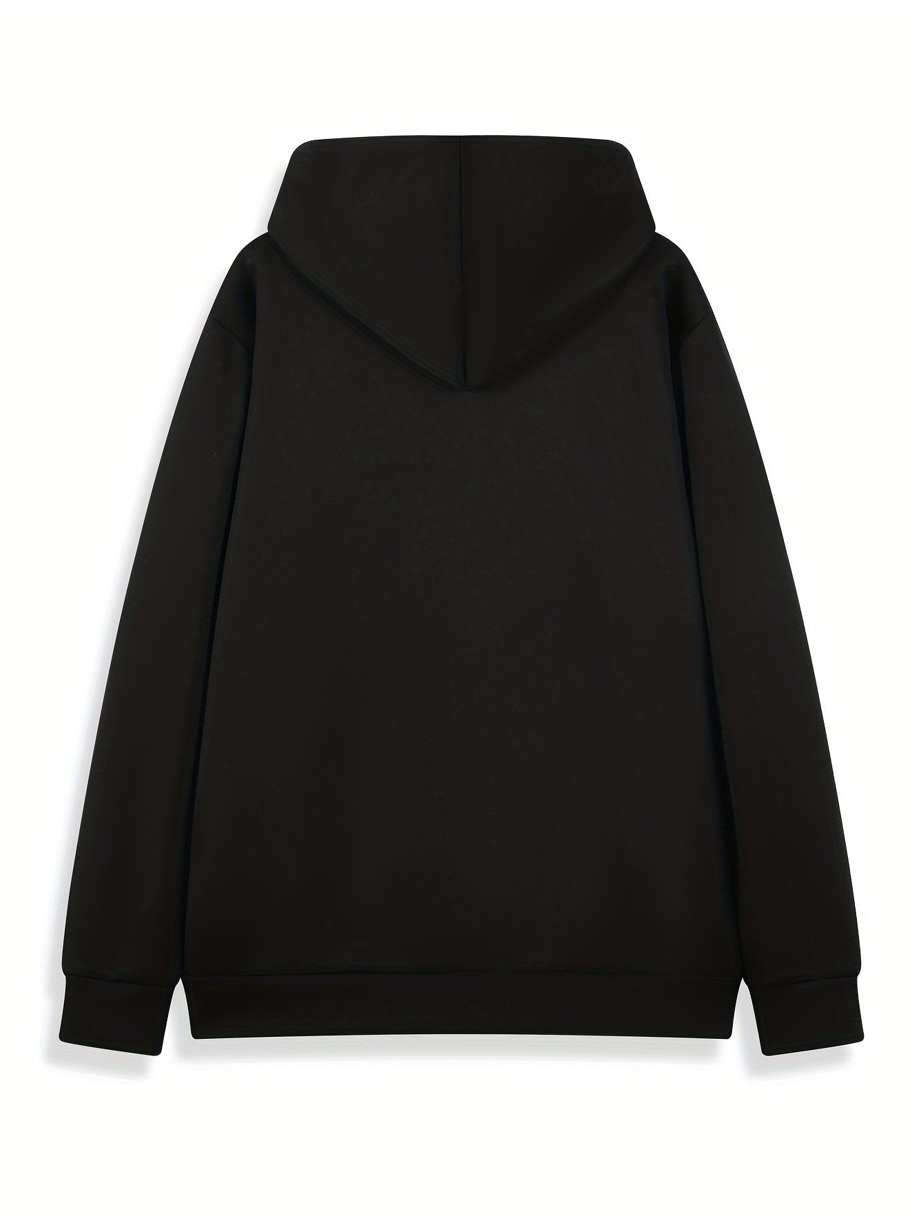 Men'S Fleece-Lined Hooded Sweatshirt & Jogger Set - "King" Graphic Print, Casual Fall/Winter Outfit, Regular Fit, Slight Stretch Fabric, Trendy Streetwear Style