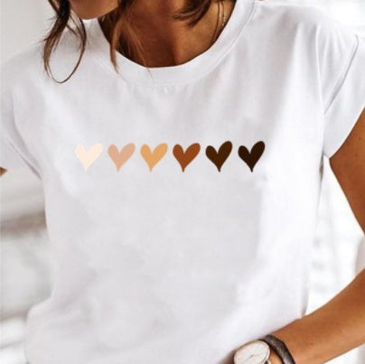 Women's Love Beauty Hip Hop Short Sleeve T Shirt