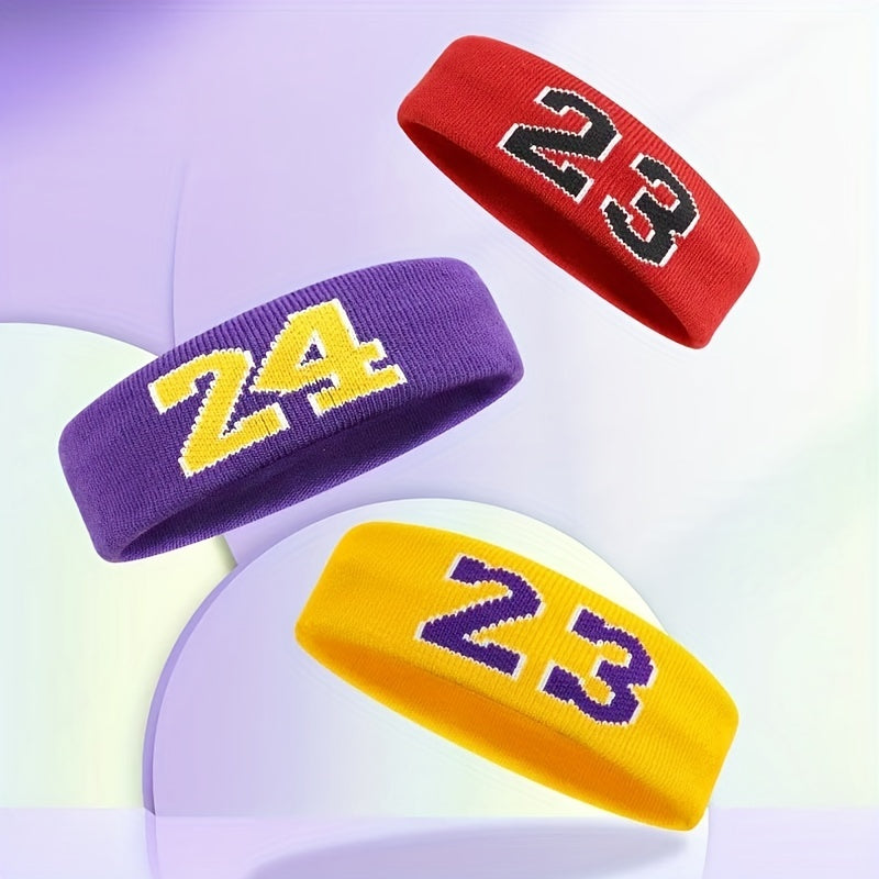 Classic Digital Sports Headband - Moisture-Wicking Stretch Fabric, Non-Slip Sweatband for Running, Yoga, Basketball, Cycling, Badminton & Tennis - Breathable Athletic Headband with Secure Fit, Workout Headband, Yoga Accessory