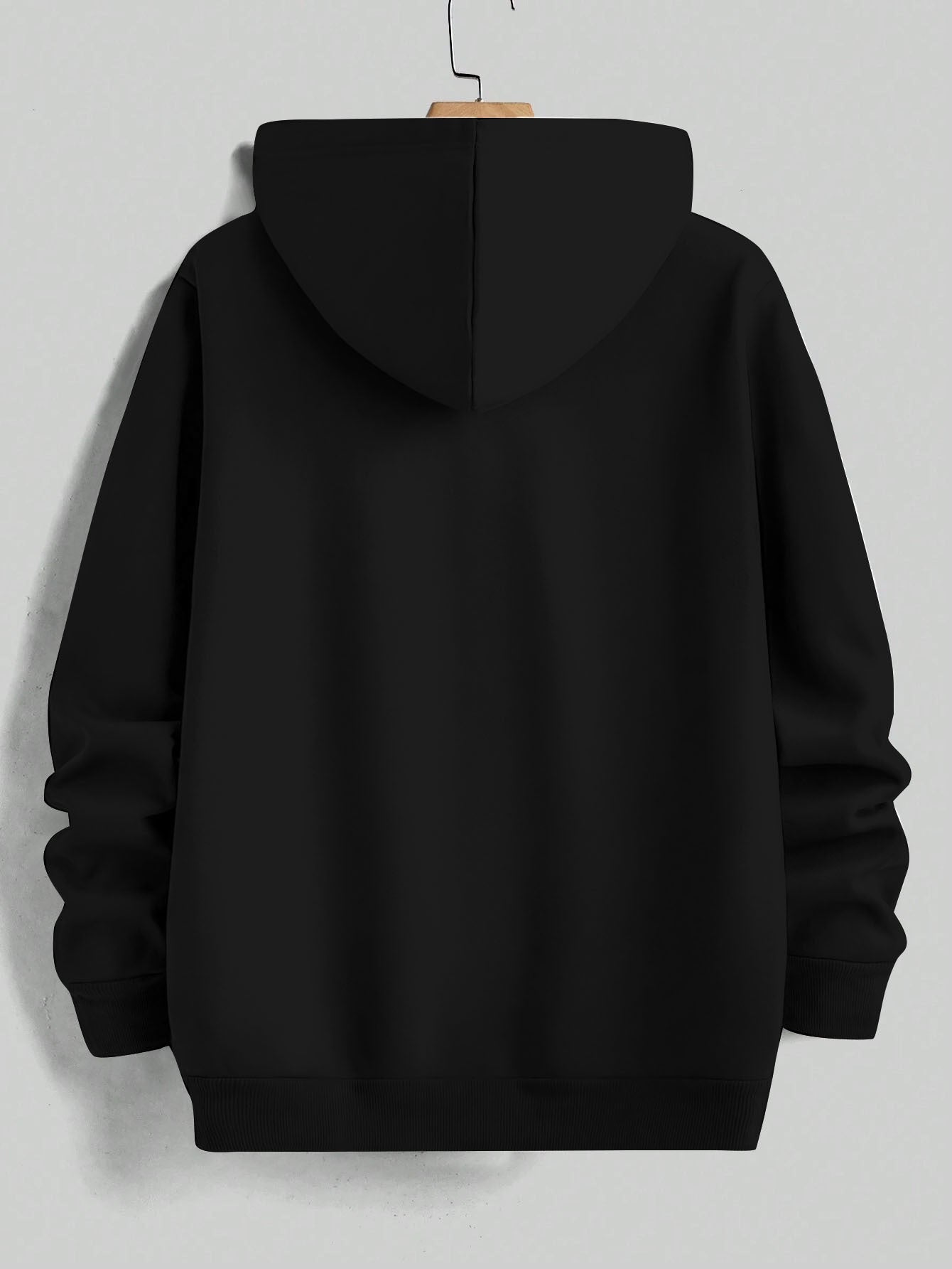 Men’s Casual Paris Graphic Hooded Sweatshirt – Geometric Print with Eiffel Tower & French Flag Stripes, Regular Fit, Beige, Autumn/Winter Casual Apparel