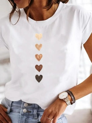 Women's Love Beauty Hip Hop Short Sleeve T Shirt