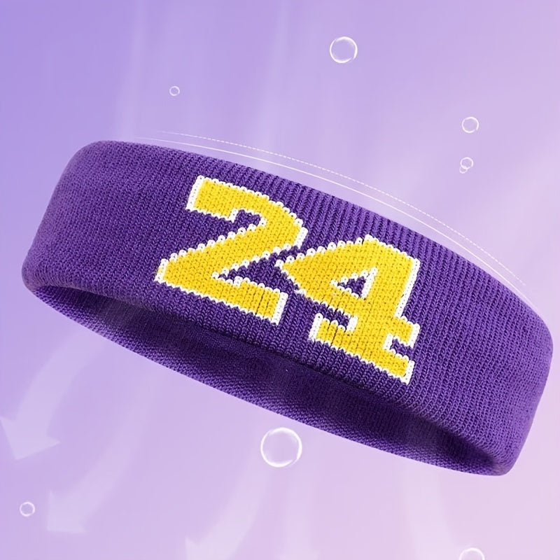 Classic Digital Sports Headband - Moisture-Wicking Stretch Fabric, Non-Slip Sweatband for Running, Yoga, Basketball, Cycling, Badminton & Tennis - Breathable Athletic Headband with Secure Fit, Workout Headband, Yoga Accessory