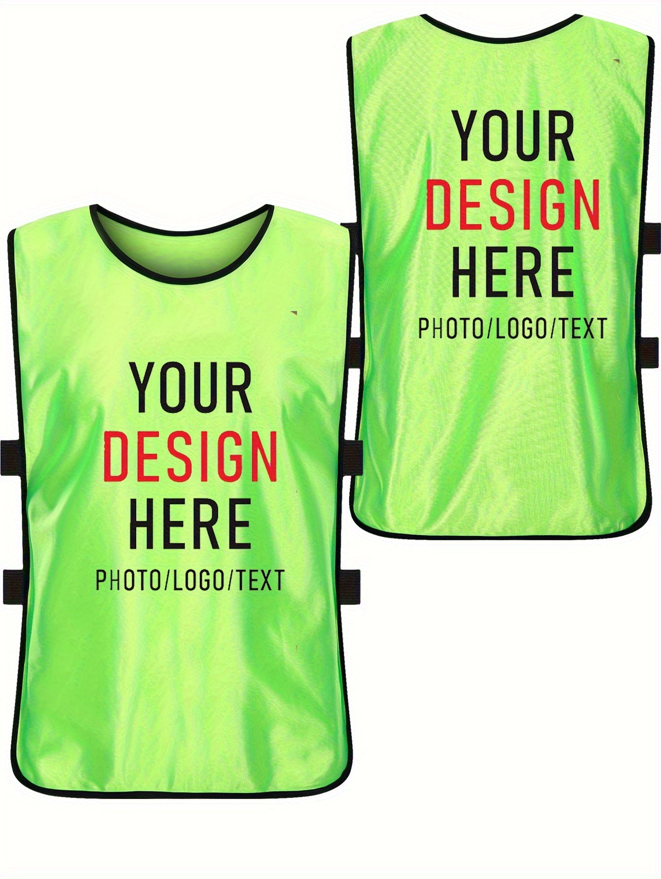 Personalized Team Sports Jerseys - Basketball, Soccer, Volleyball Practice Uniforms with Logo/Text/Numbers, Custom Training Vests for Adults
