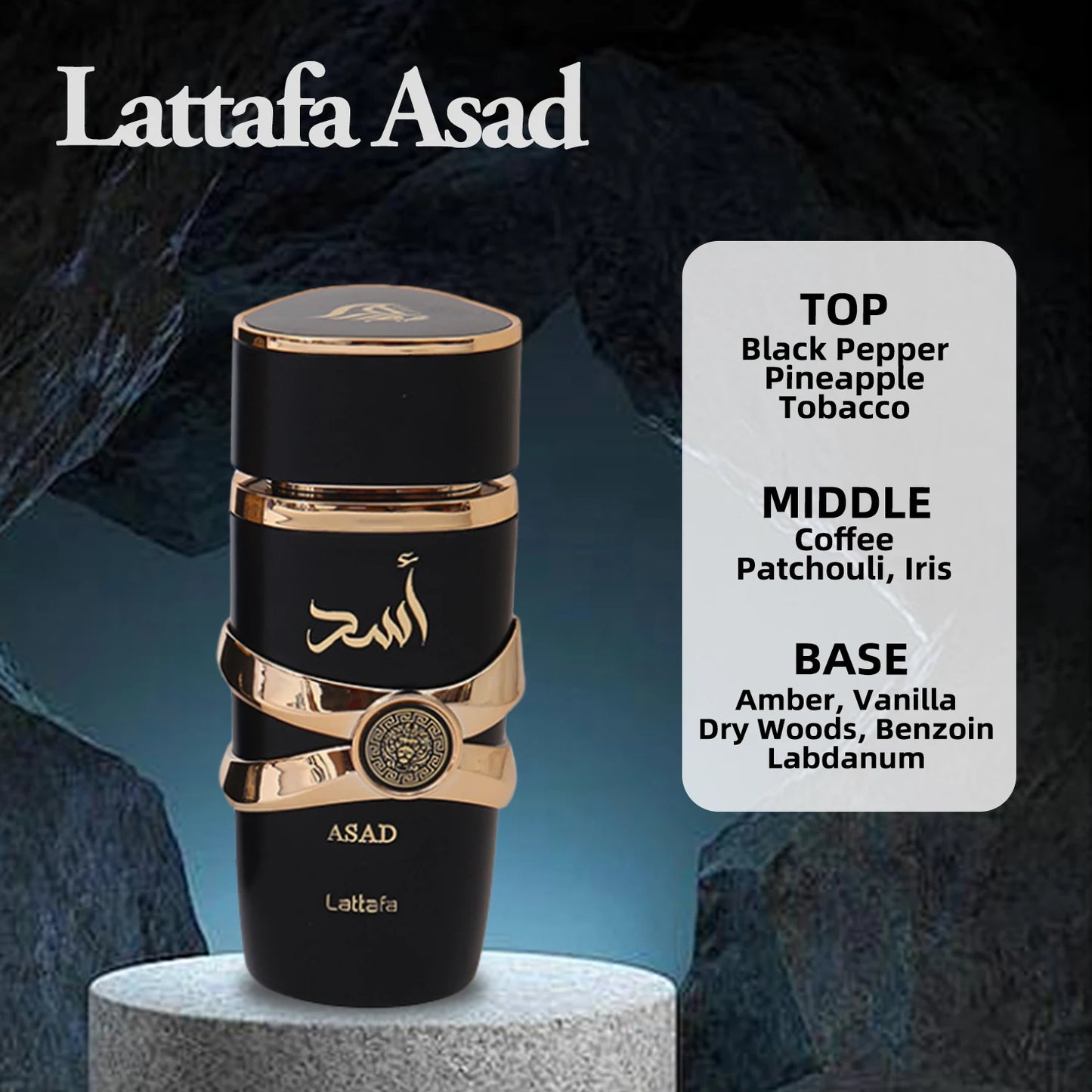 Lattafa Asad Bourbon Eau de Parfum 100ml – Original Unisex Arabic Perfume | Long-Lasting High-Quality Fragrance Spray for Men & Women