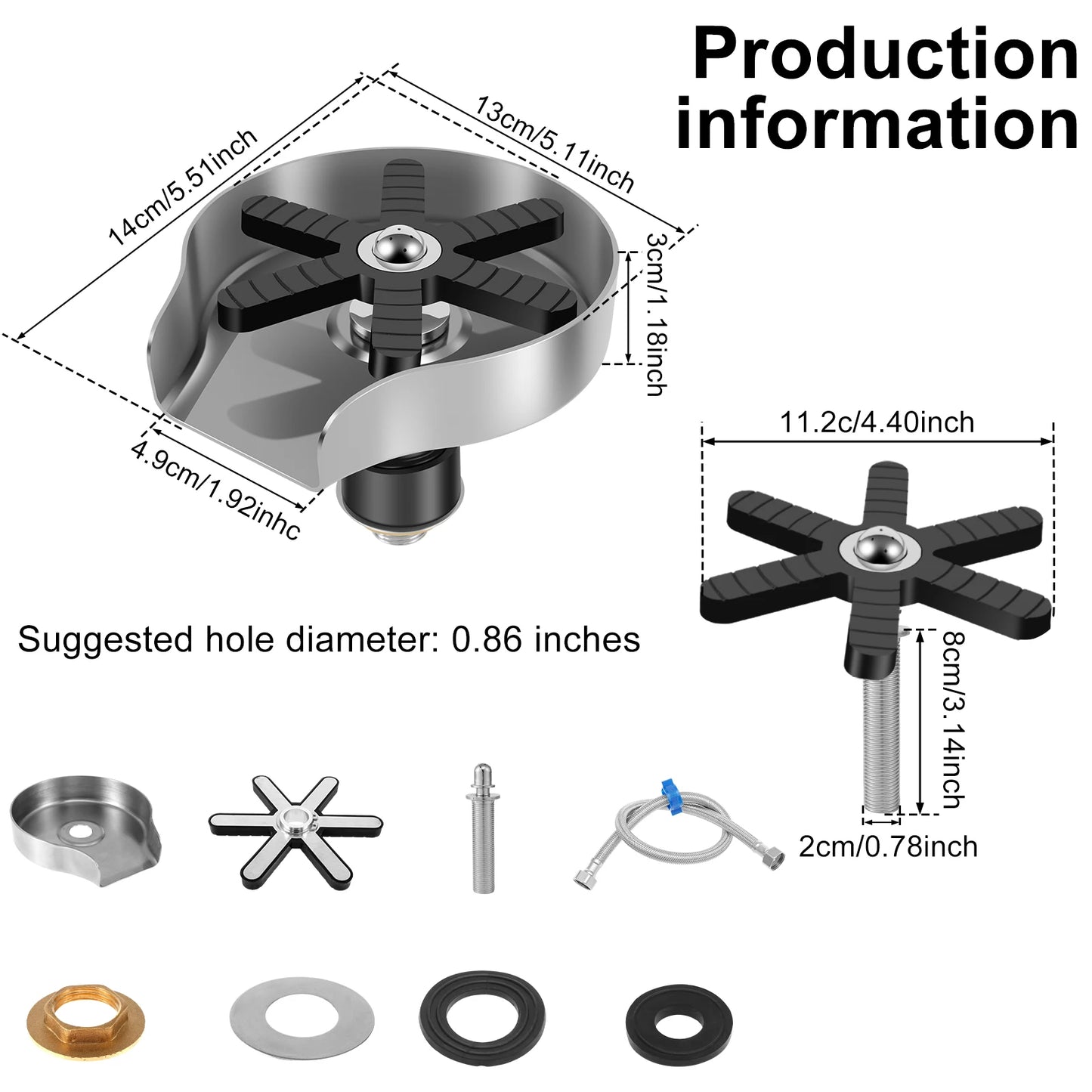 Automatic Faucet Glass Rinser Kitchen Sinks Bottle Washer Steel Brush Nickel Coffee Cup Cleaner Tool Kitchen Sink Accessories