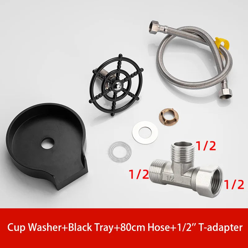 High-Pressure Glass Rinser – Stainless Steel Cup Washer for Kitchen Sink & Bar